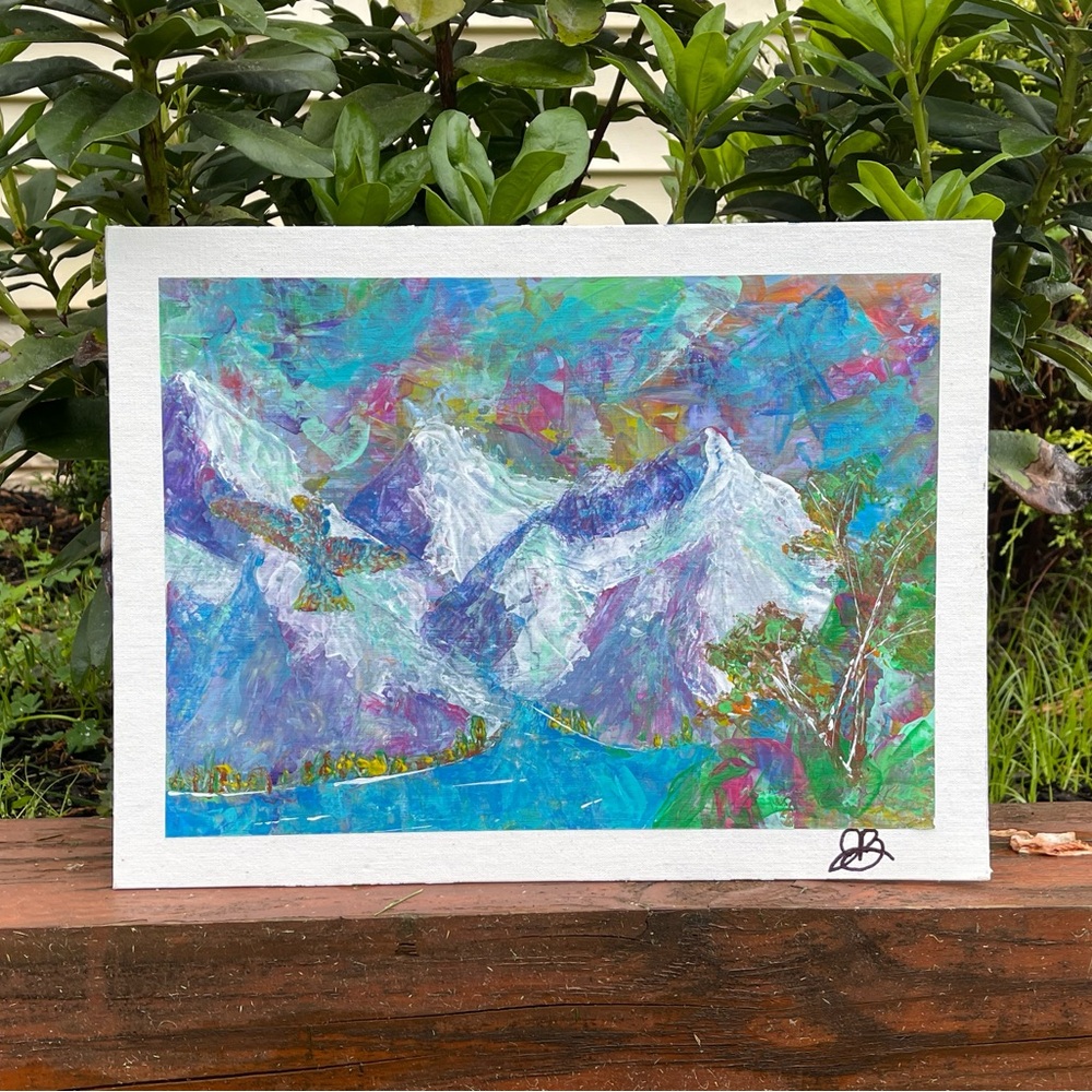 Original Mountain acrylic painting
